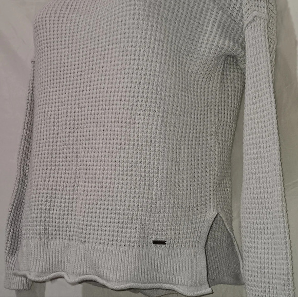 HOLLISTER OVERSIZE XS LONGSLEEVE SWEATER Teen- WOMEN SILVER Top Shirt - Picture 10 of 12